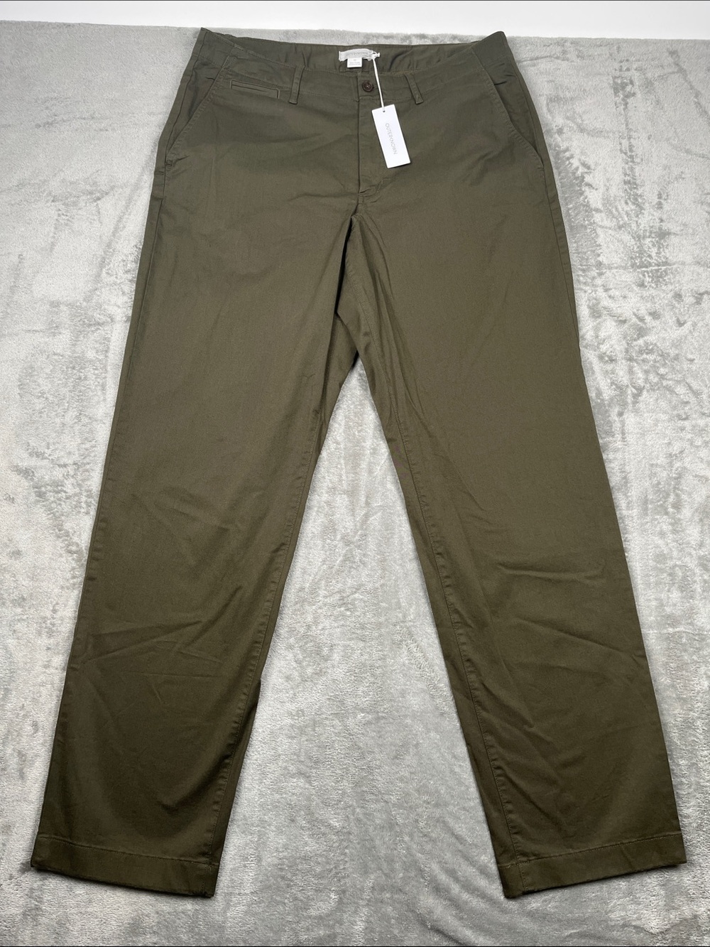 NEW Outerknown 12 Women's Straight-Leg Chino Pants Green USA Organic Cotton
